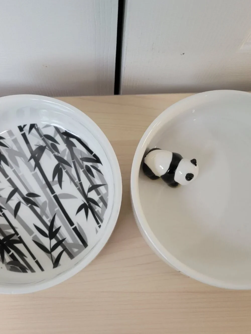 Honest Goods Pair of Bamboo 3D Ceramic Panda 6.5